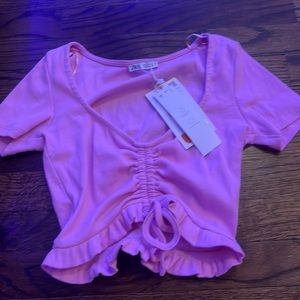 Zara Pink Crop Top
